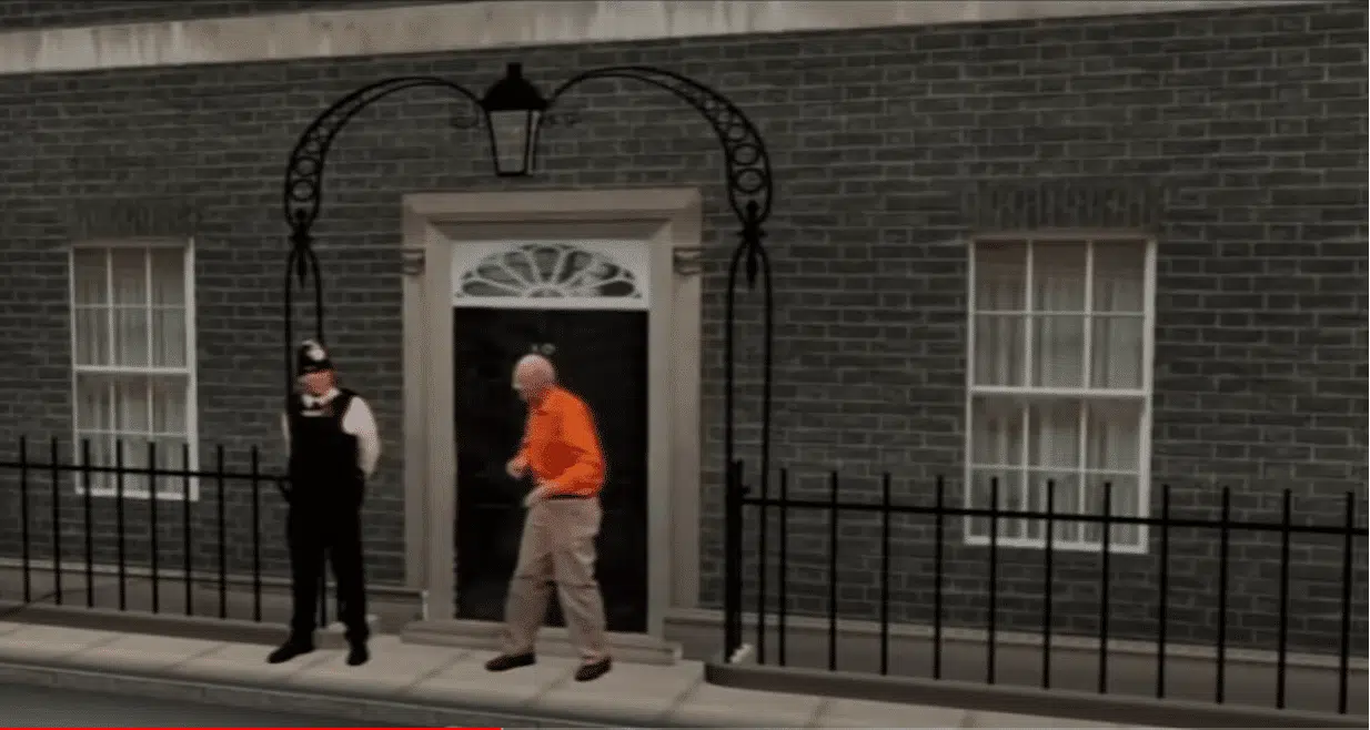 Peter Snow with a REAL Policeman